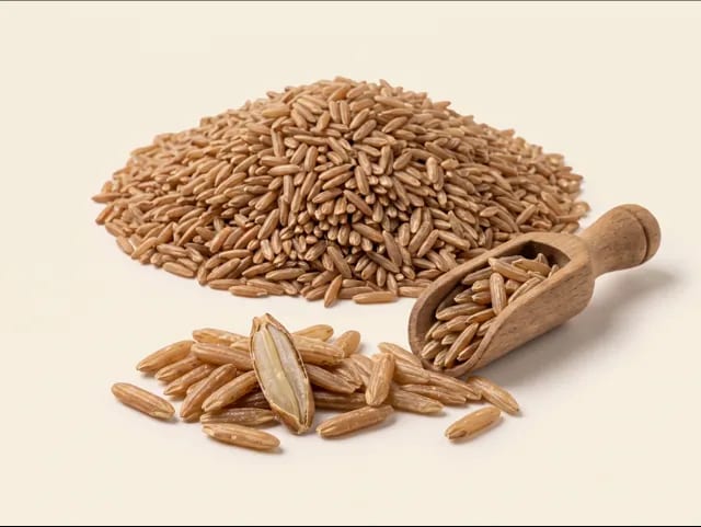 Brown rice (unpolished / hand-pounded rice) — photograph