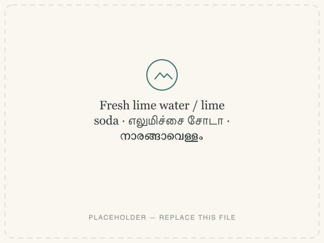 Fresh lime water / lime soda — photograph